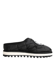 Dolce & Gabbana Schwarze Nylon-Low-Top-Slip-On-Sneaker