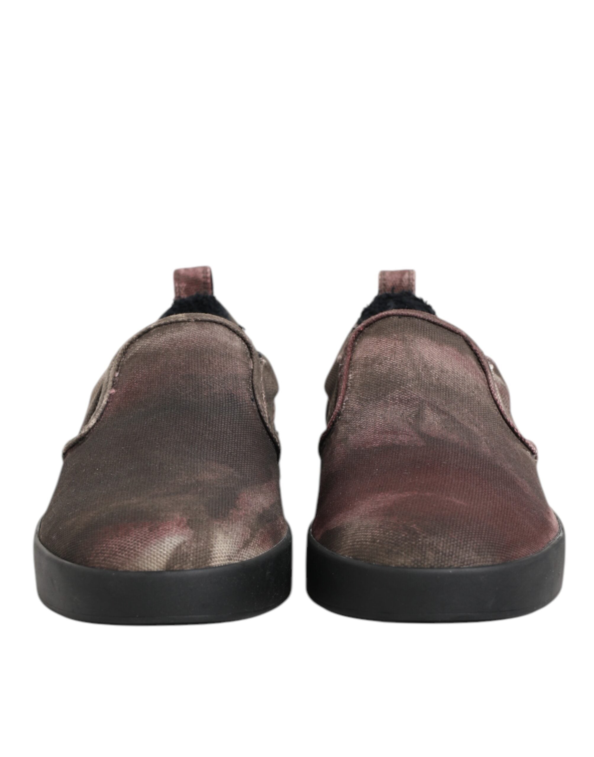 Dolce & Gabbana Multicolor Katoenen Lage Slip-on Heren Sneakers Schoenen