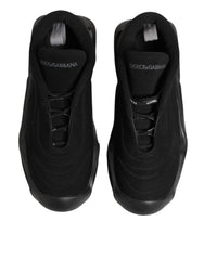 Dolce & Gabbana Zwarte Veterschoenen Wave Low Top Heren Sneakers