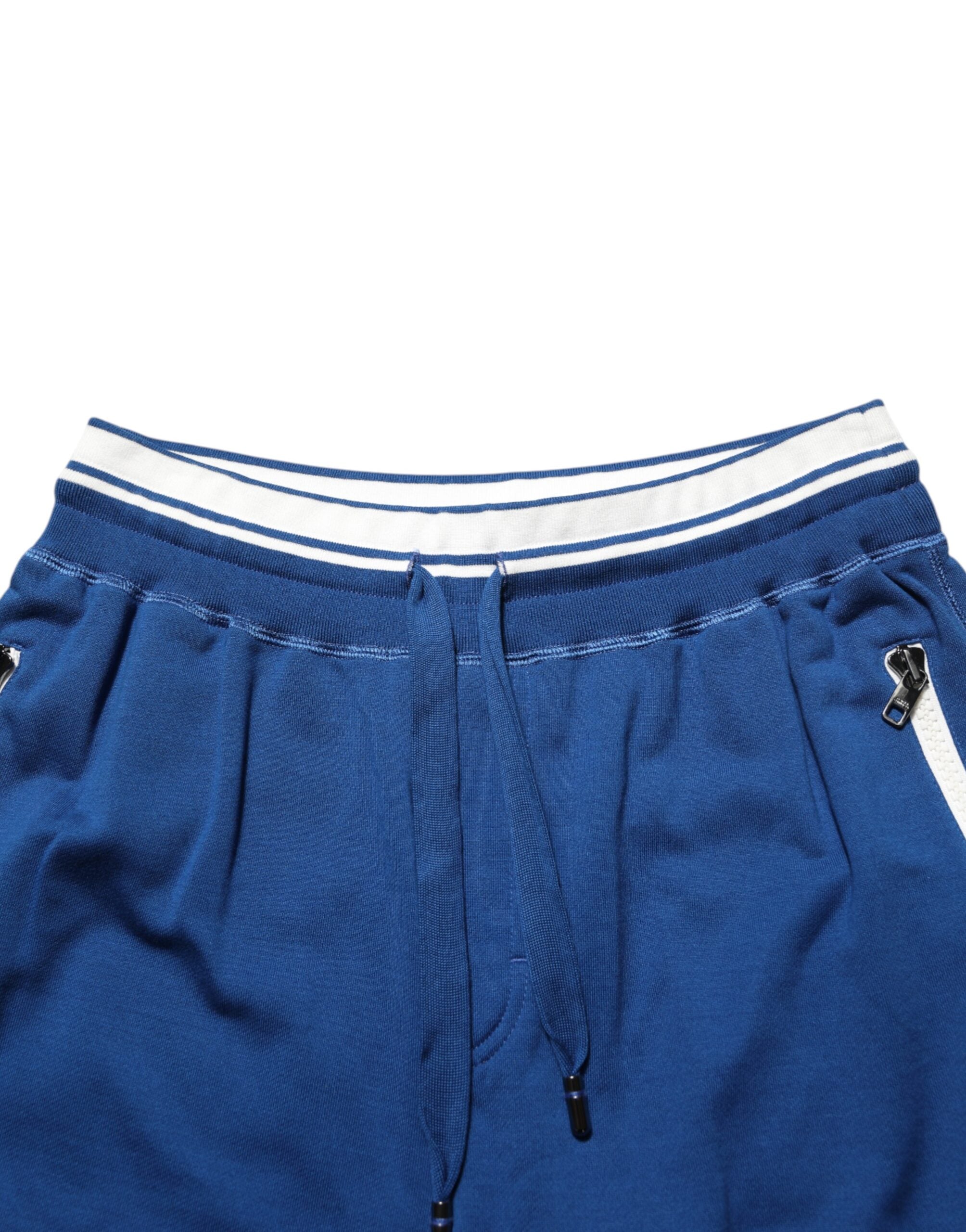 Dolce & Gabbana Blaue Bermuda-Sweatshorts aus Baumwollmischung