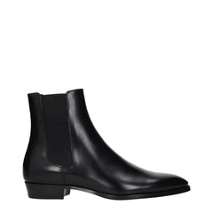 Celine Ankle Boots aus schwarzem Leder