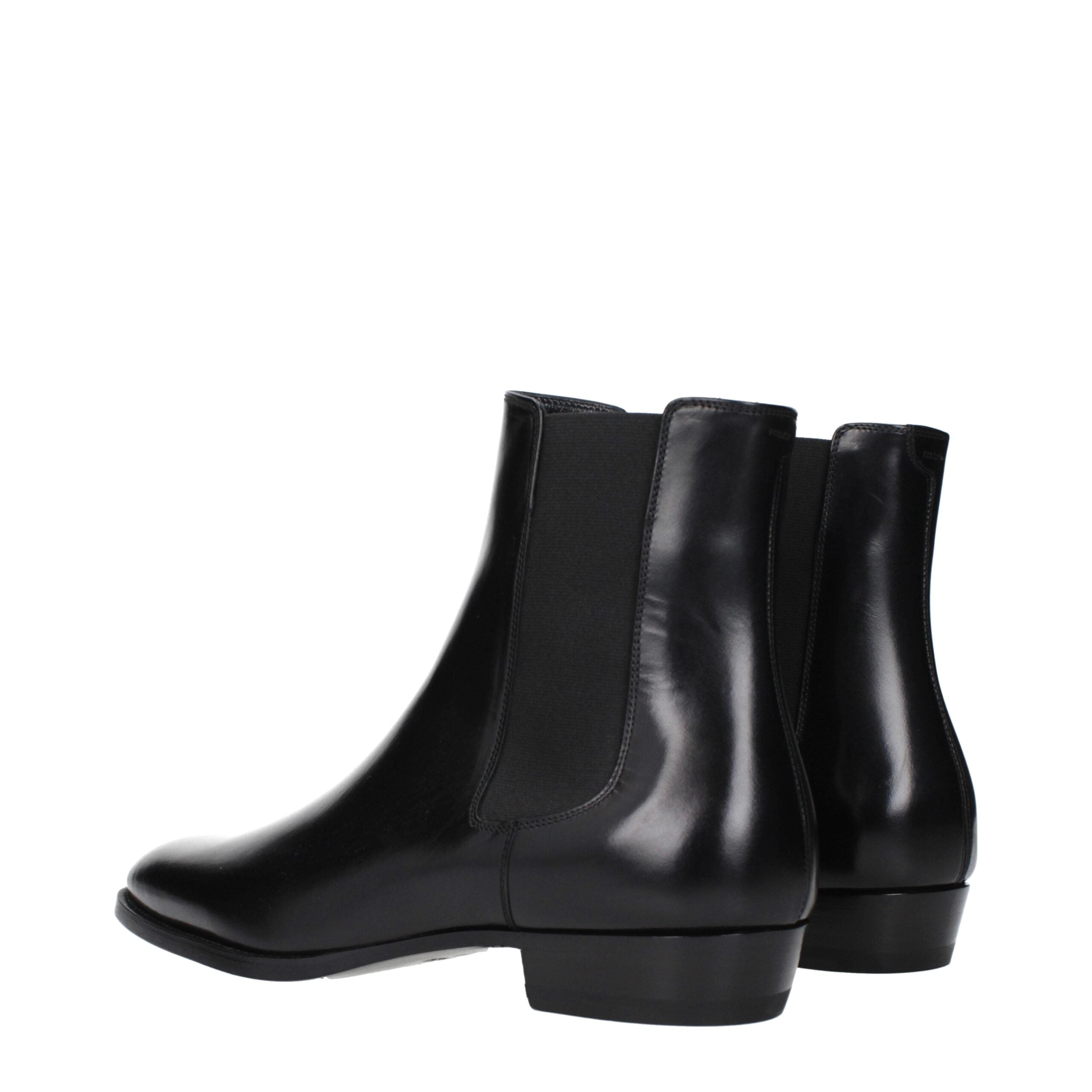 Celine Ankle Boots aus schwarzem Leder