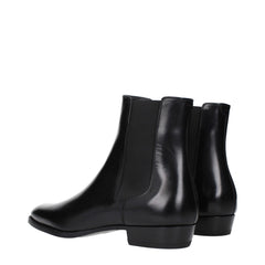 Celine Ankle Boots aus schwarzem Leder