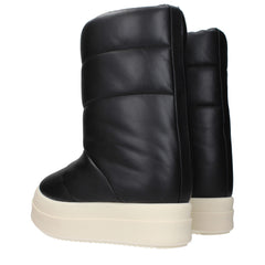 Rick Owens Zwarte Leren Enkellaarzen