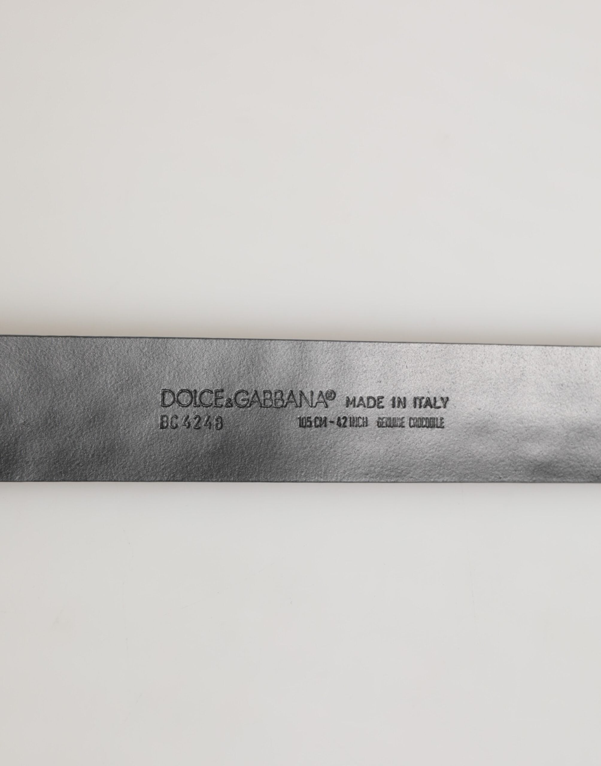 Dolce & Gabbana Gürtel aus schwarzem Exotenleder mit DG-Logo-Schnalle