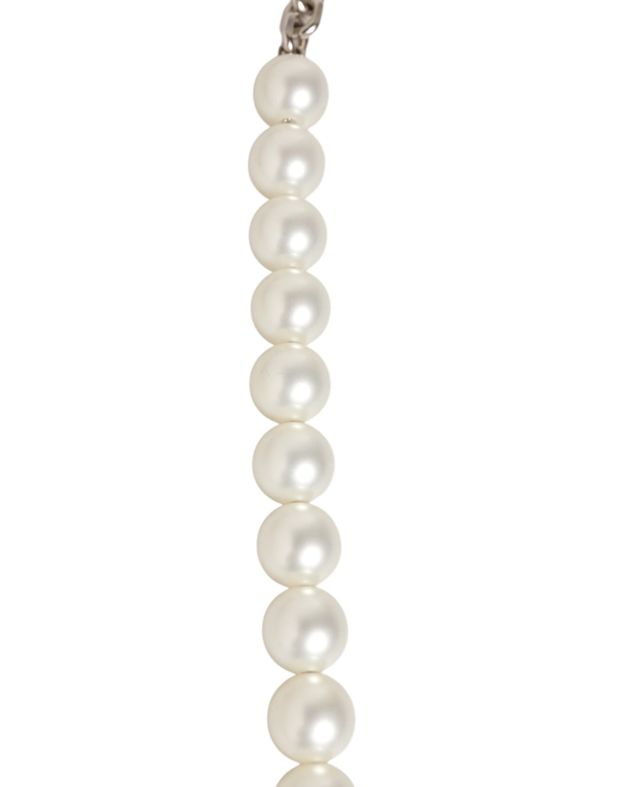 Dolce & Gabbana Zwart Lederen Parelketting Tas Accessoire Schouderband