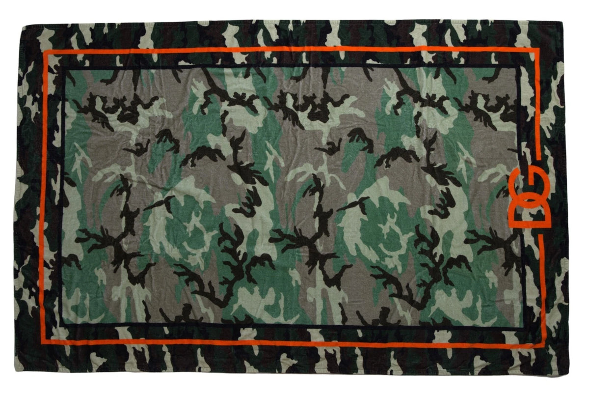 Dolce & Gabbana Wickeltuch aus Baumwolle mit mehrfarbigem Print