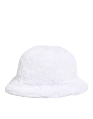 Dolce & Gabbana Witte Modacryl Bont Bucket Heren Capello Hoed