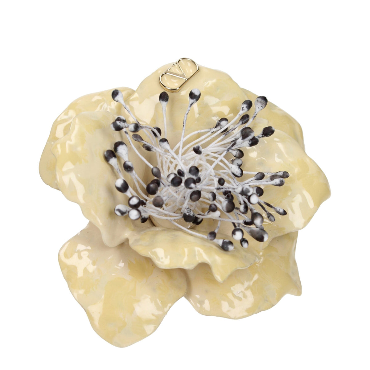 Valentino Garavani Beige Metalen Broche