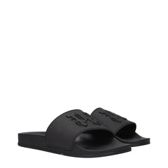 Palm Angels Zwarte Katoenen Slippers
