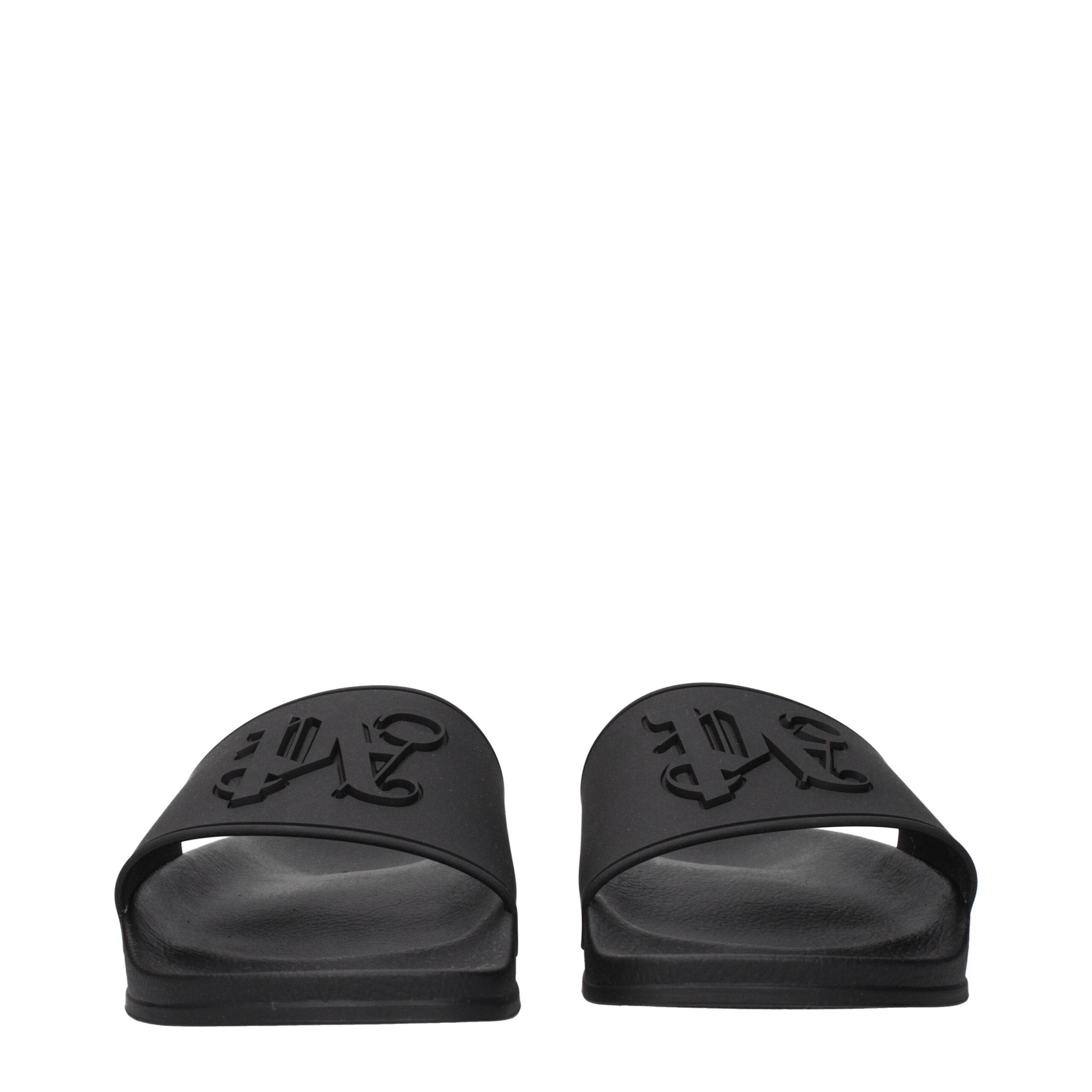 Palm Angels Zwarte Katoenen Slippers