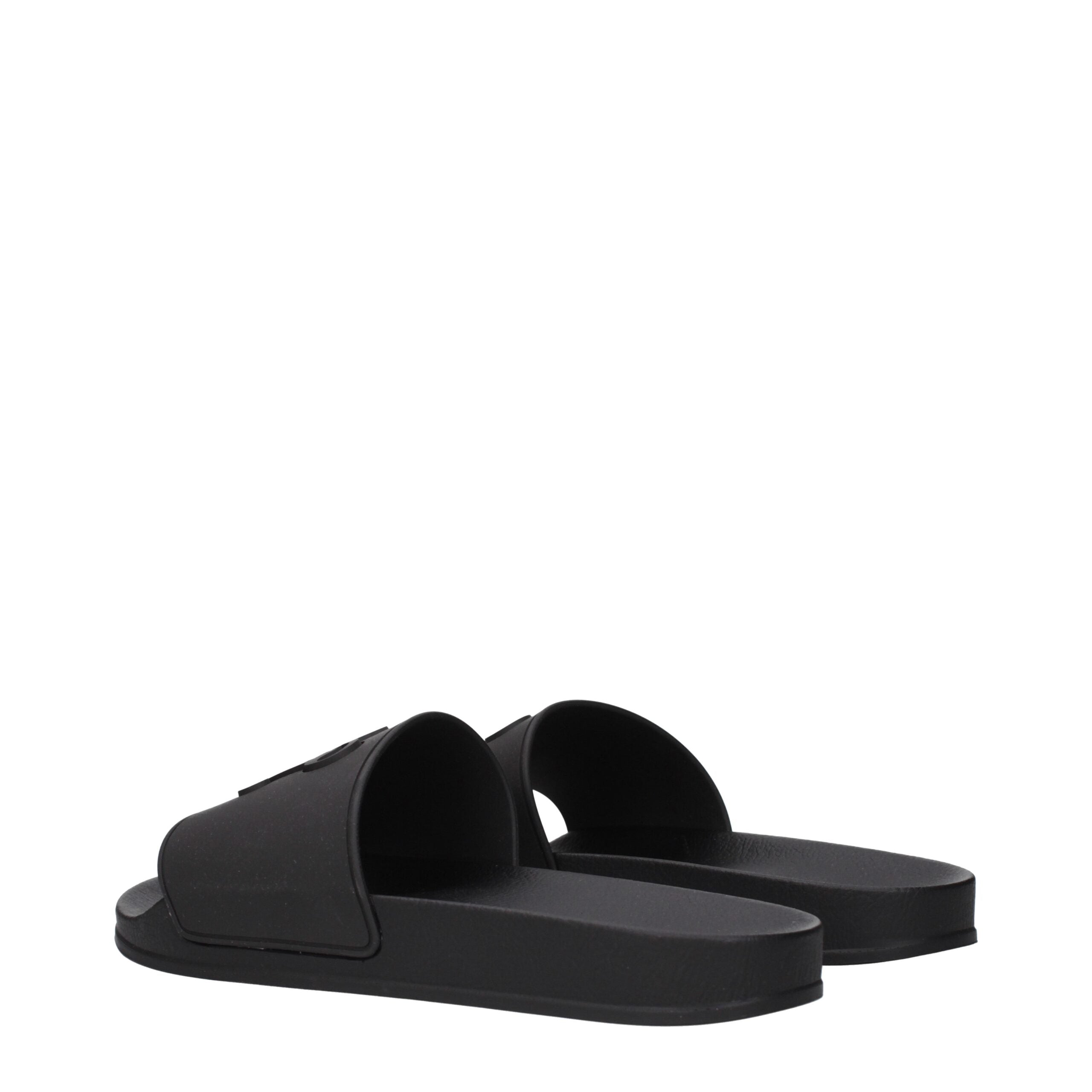 Palm Angels Zwarte Katoenen Slippers