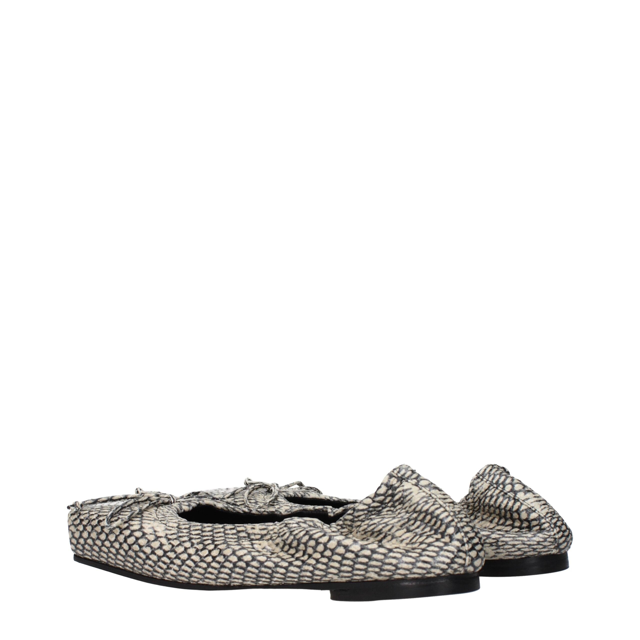 Jacquemus Beigefarbene Ballerinas aus Leder
