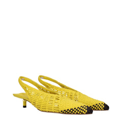 Jacquemus Gele Platte Sandalen van Leer