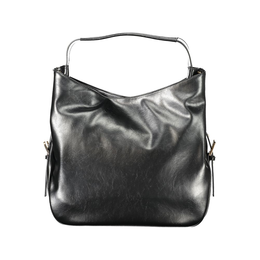 Twinset schwarze Polyurethan-Hobo-Bag für Damen