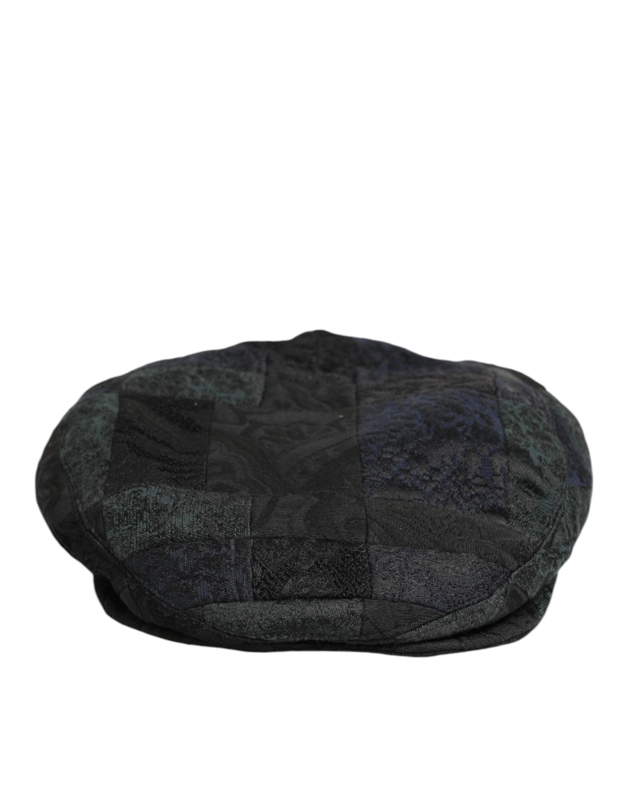 Dolce & Gabbana Schwarze Polyester Newsboy Herren Stoffmütze