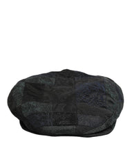 Dolce & Gabbana Schwarze Polyester Newsboy Herren Stoffmütze