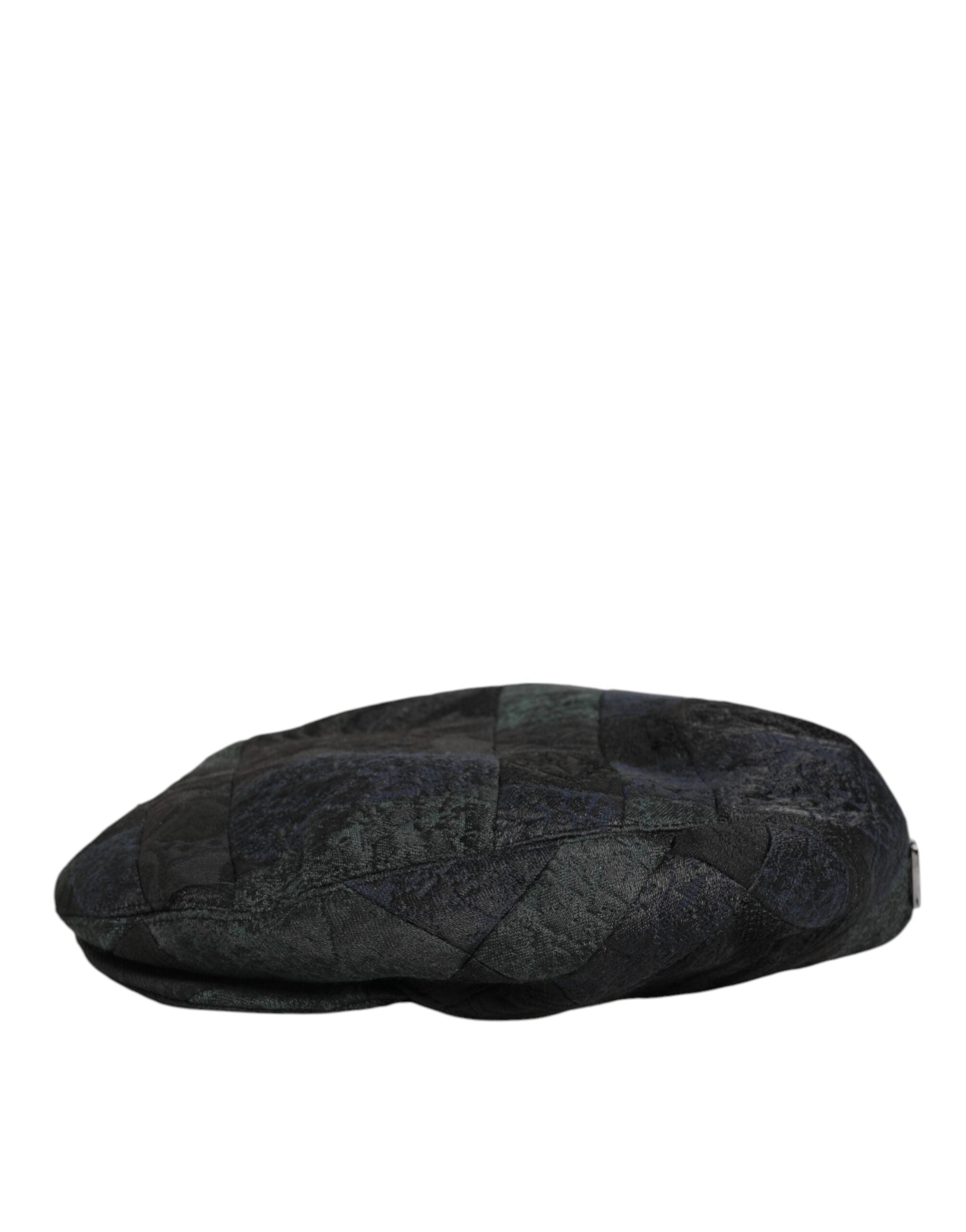 Dolce & Gabbana Schwarze Polyester Newsboy Herren Stoffmütze