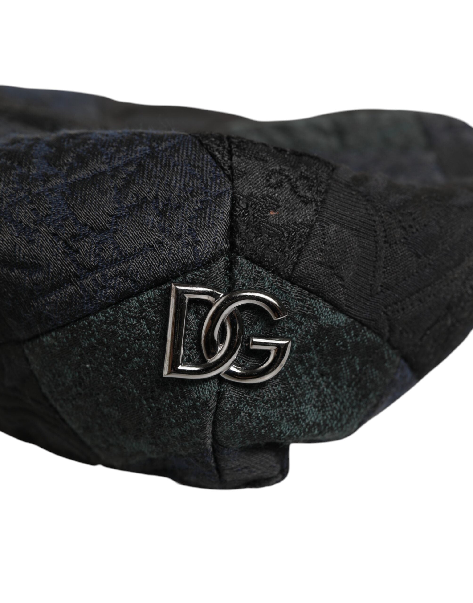 Dolce & Gabbana Schwarze Polyester Newsboy Herren Stoffmütze