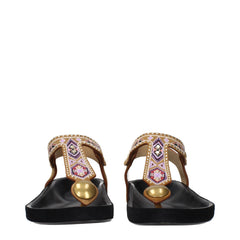 Isabel Marant Beige Leder Flip-Flop-Sandalen