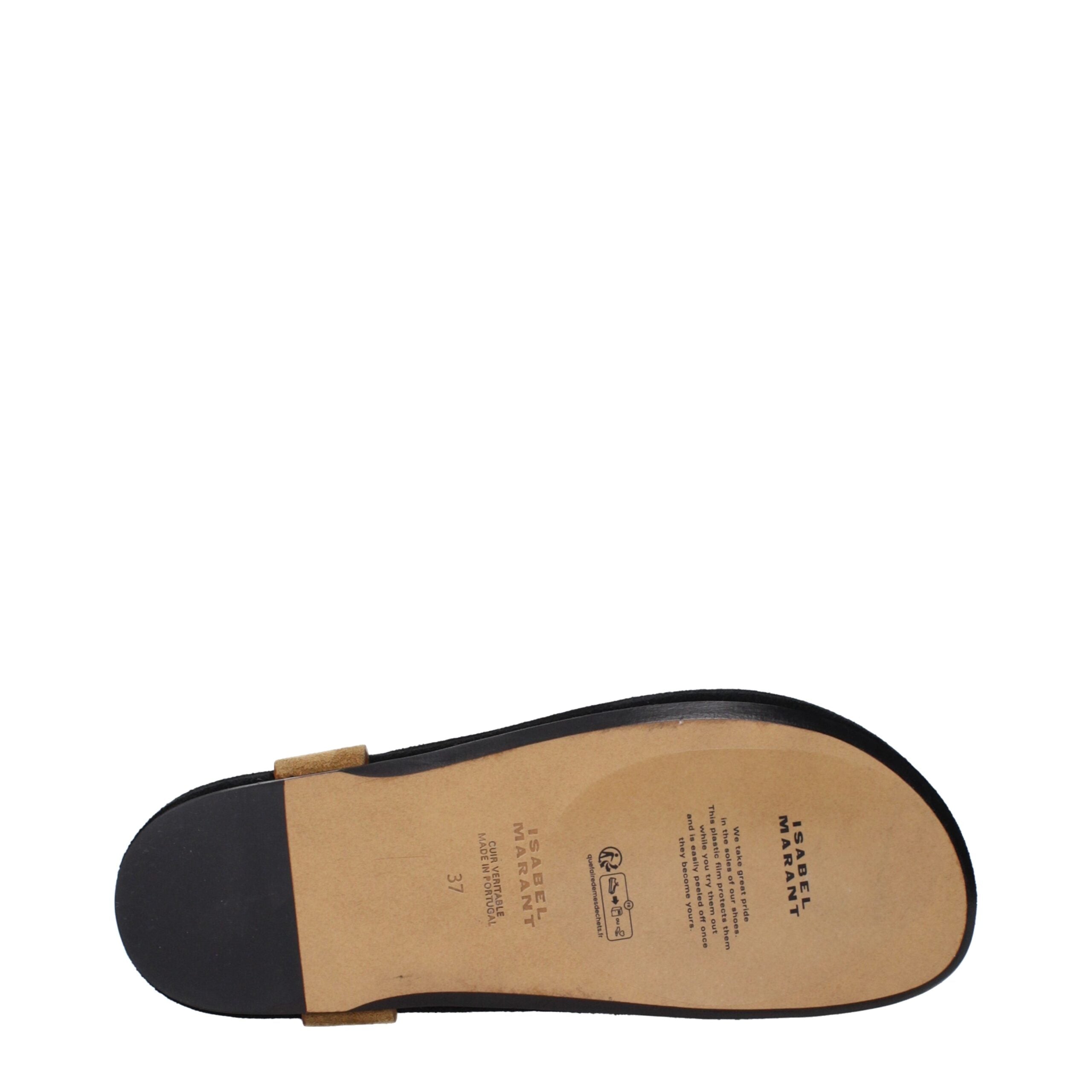 Isabel Marant Beige Leder Flip-Flop-Sandalen