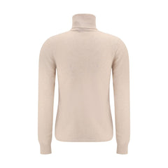 Max Mara Beige Wool Turtleneck
