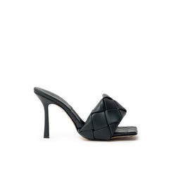 Bottega Veneta Sandaletten mit Stilettoabsatz aus grünem Leder