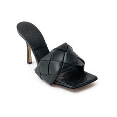 Bottega Veneta Sandaletten mit Stilettoabsatz aus grünem Leder