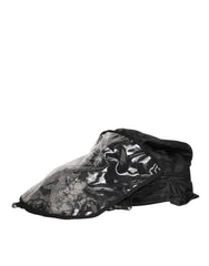 Dolce & Gabbana Black PVC Wide Brim Men Bucket Capello Hat