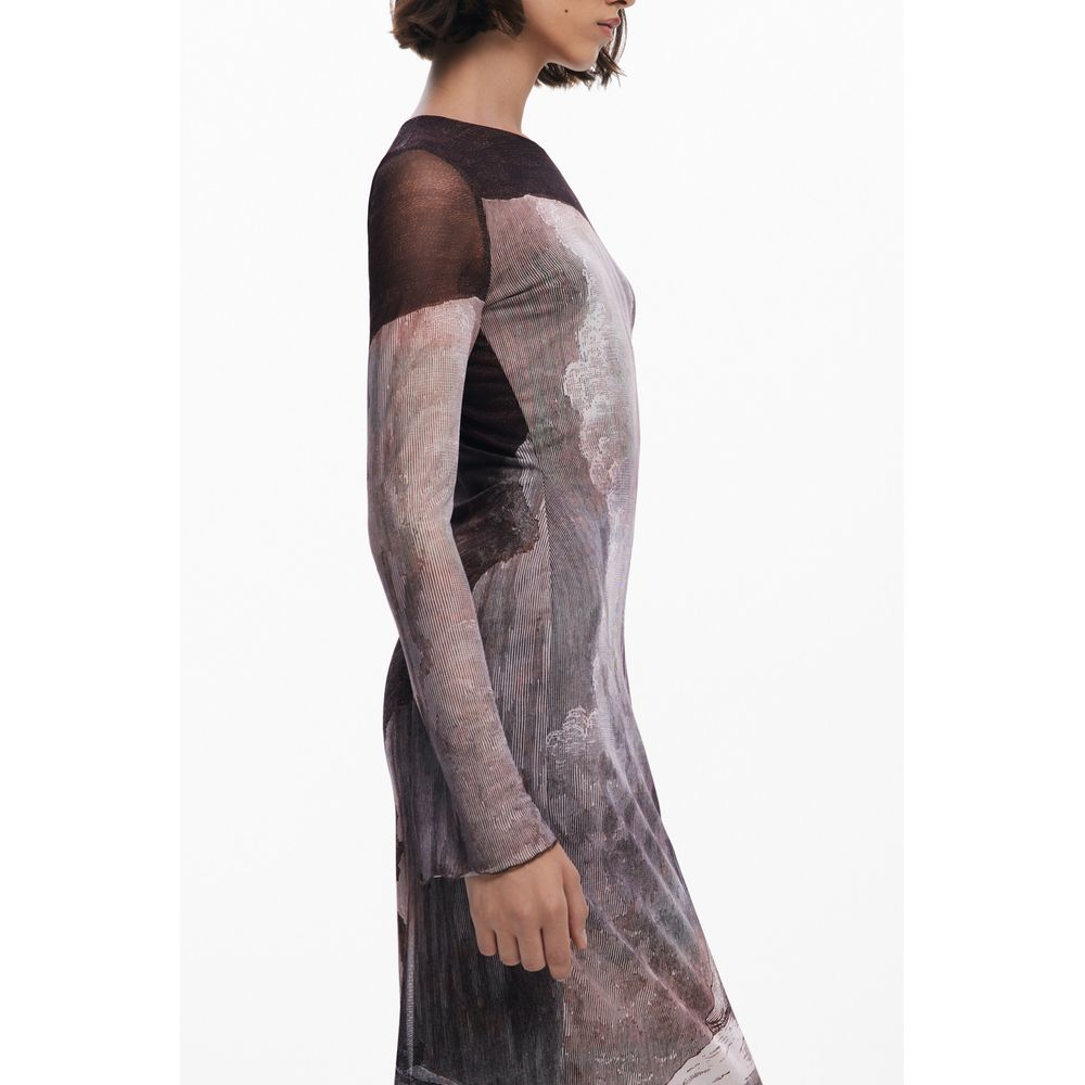 Desigual Brown Polyester Women Dress