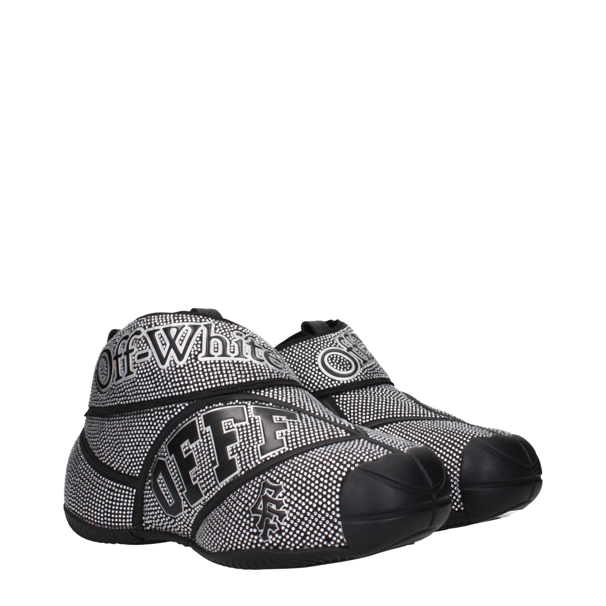 Off-White Zwarte katoenen sneakers