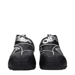 Off-White Schwarze Leder-High-Top-Sneaker