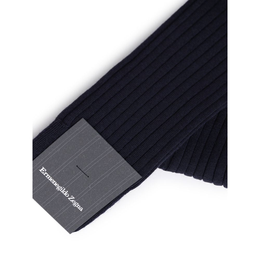 ZEGNA Marineblaue Wollsocken
