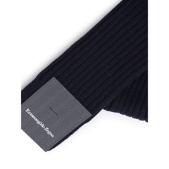 ZEGNA Marineblaue Wollsocken