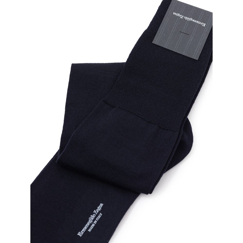 ZEGNA Marineblaue Socken aus Wolle