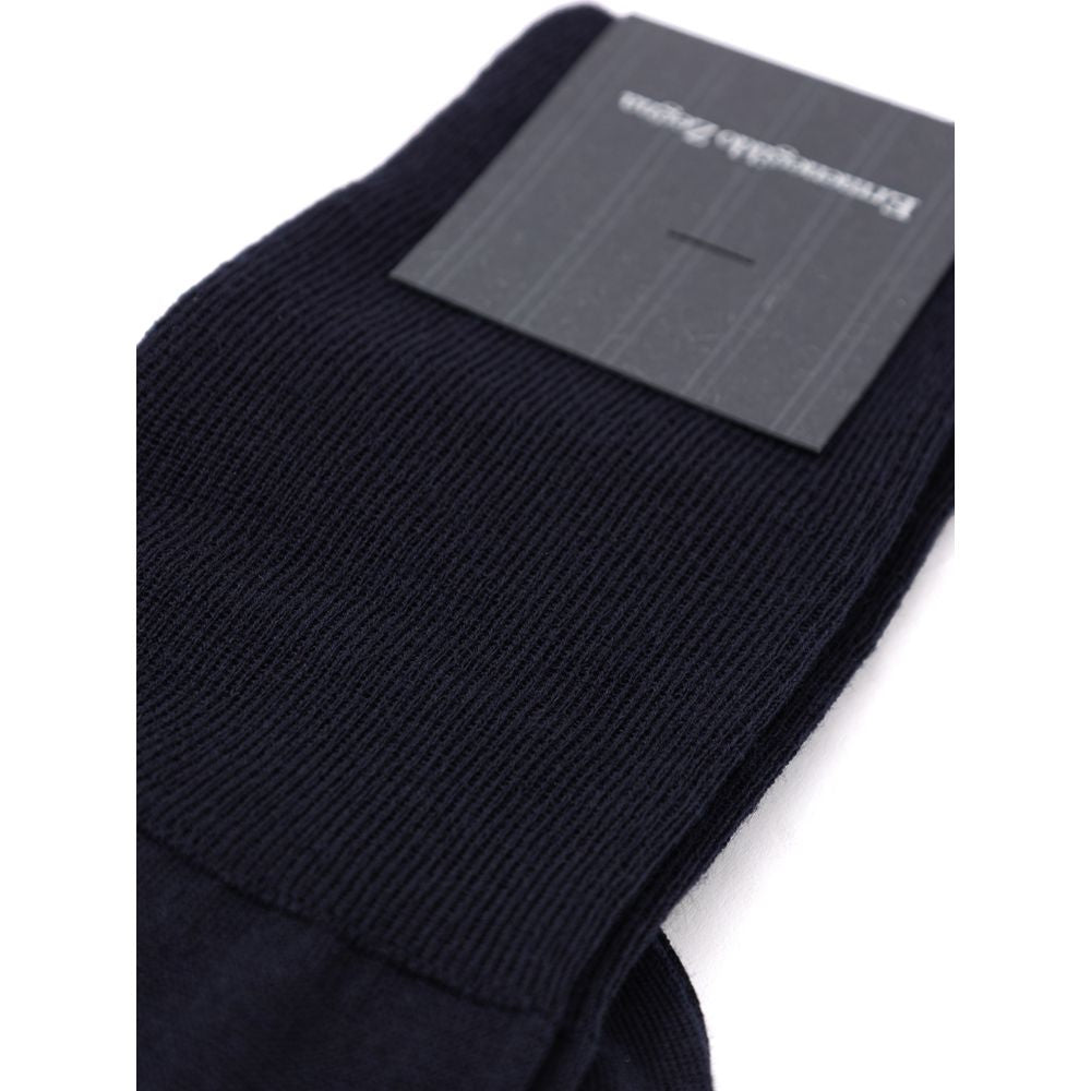 ZEGNA Marineblaue Socken aus Wolle