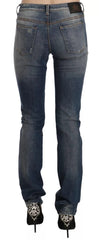 Ermanno Scervino Blauwe Gewassen Boot Cut Casual Denim Broek Jeans