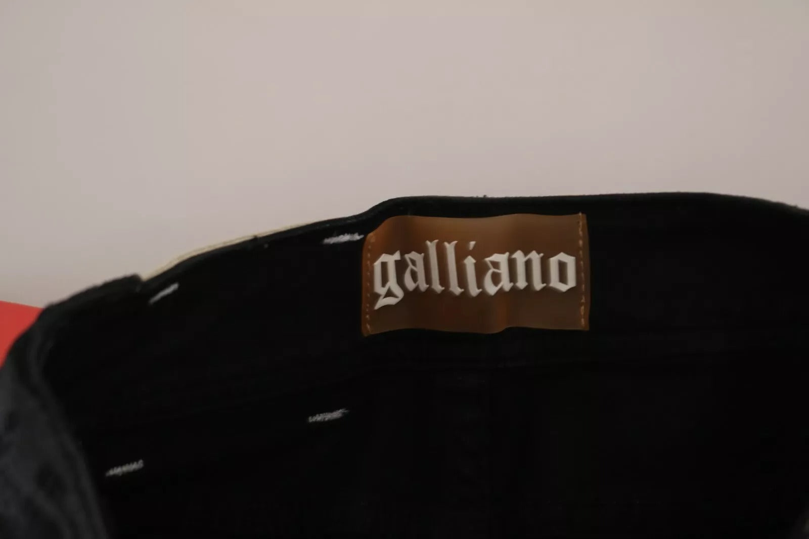 John Galliano Schwarze Washed High Waist Flared Denim Freizeithose Jeans