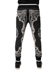 Dolce & Gabbana Schwarze Baumwoll-Bandana-Jogginghose