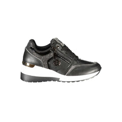 Laura Biagiotti Schwarzer Polyurethan Damen-Sneaker