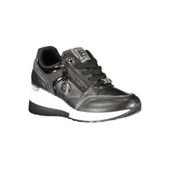 Laura Biagiotti Schwarzer Polyurethan Damen-Sneaker