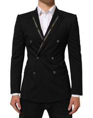 Dolce & Gabbana Schwarze SICILIA Zweireiher Sakko Blazer