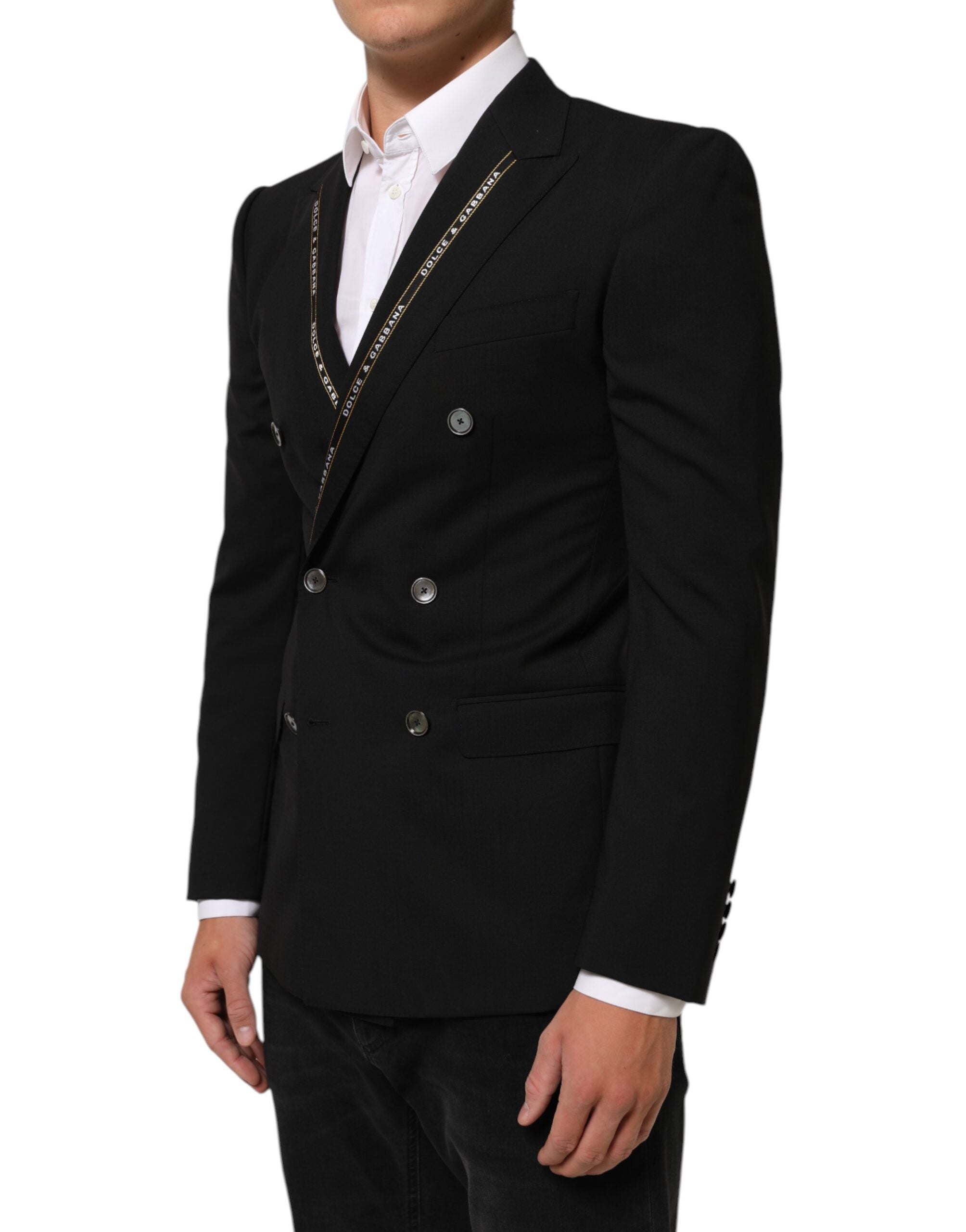 Dolce & Gabbana Schwarze SICILIA Zweireiher Sakko Blazer