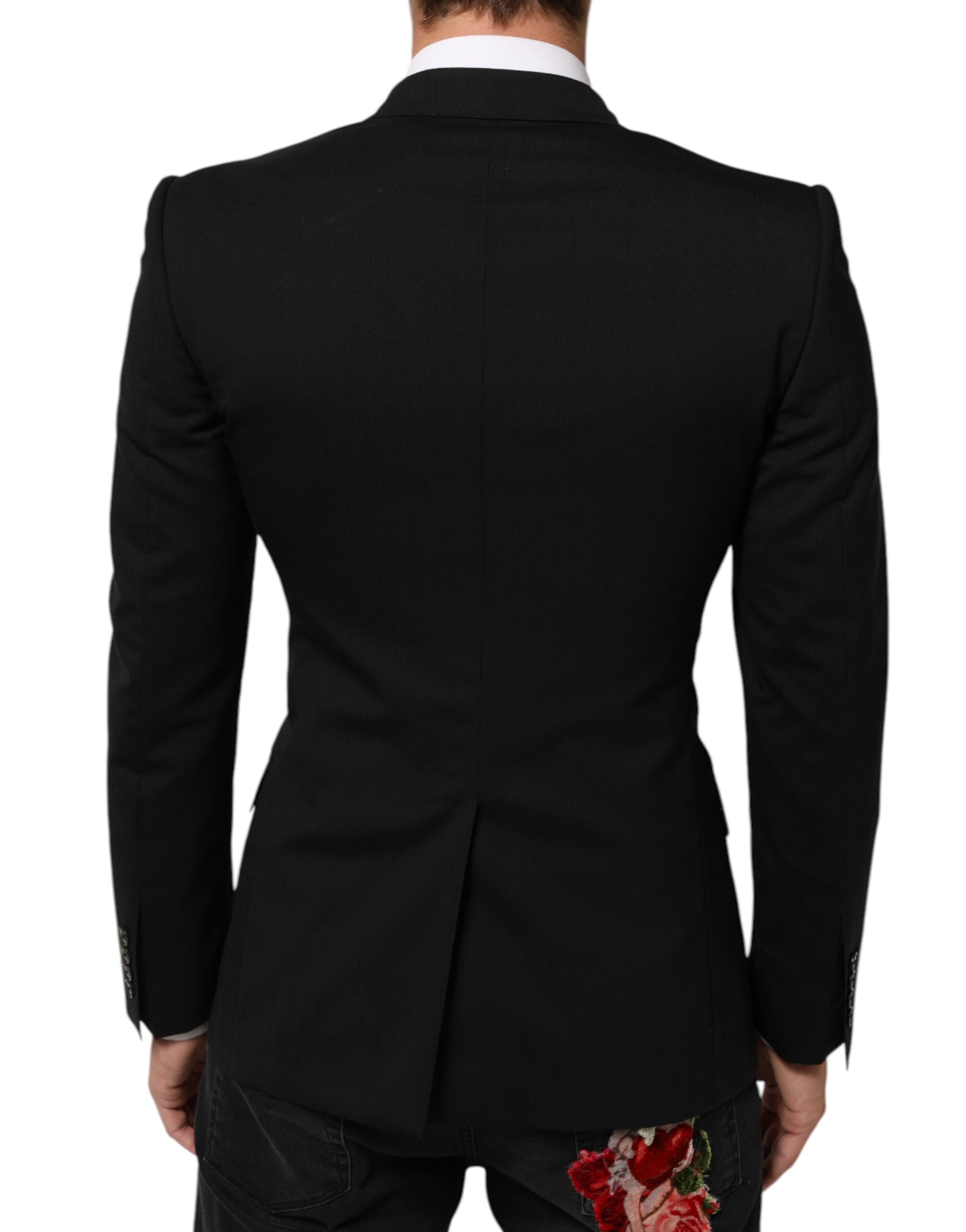 Dolce & Gabbana Schwarze SICILIA Zweireiher Sakko Blazer