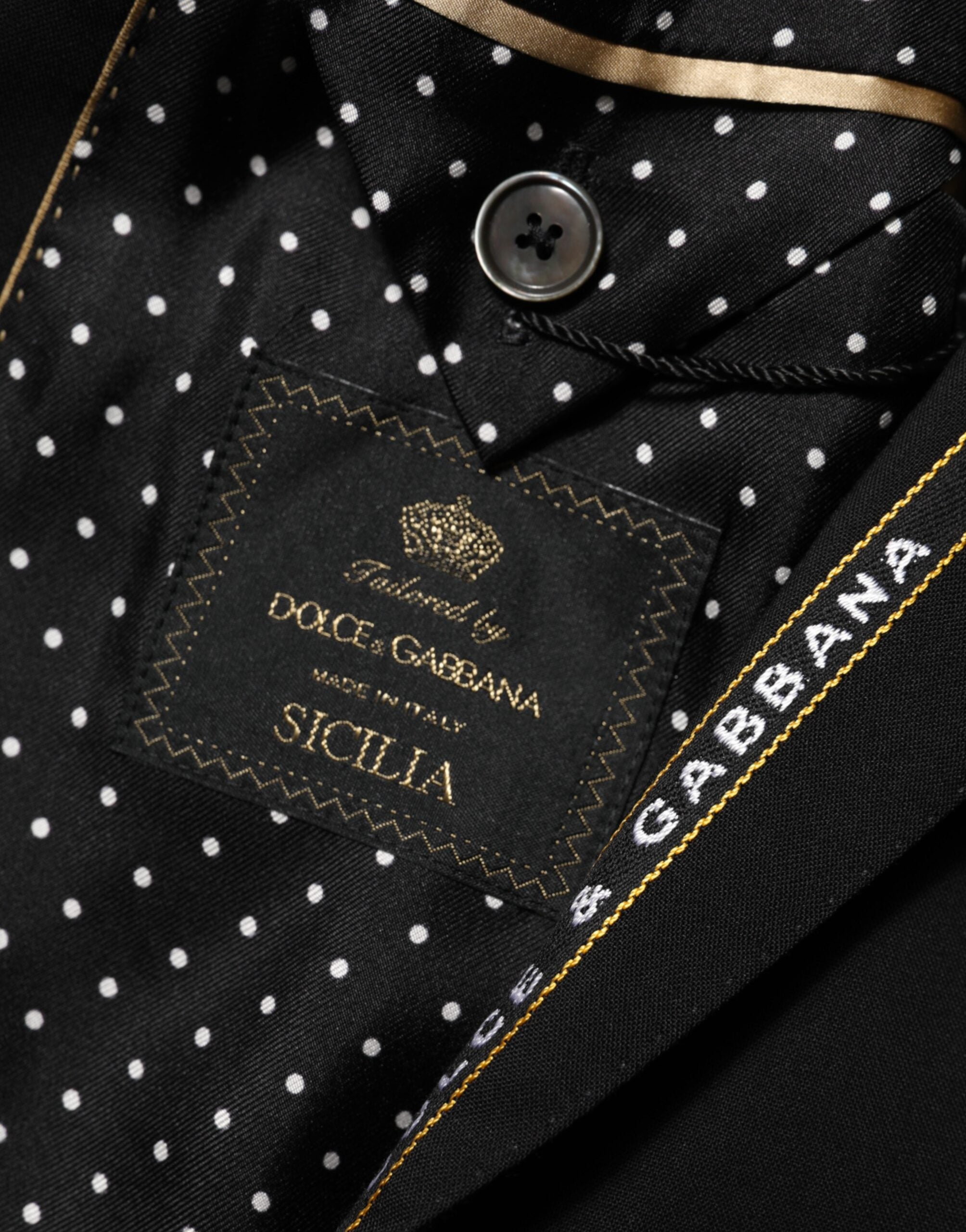 Dolce & Gabbana Schwarze SICILIA Zweireiher Sakko Blazer