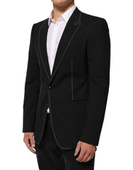 Dolce & Gabbana Zwart SICILIA 2 Knoops Pakjasje Blazer