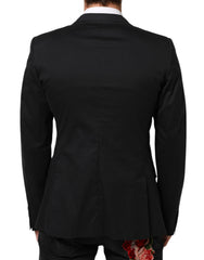 Dolce & Gabbana Zwart Katoenen Colber met 2 Knopen