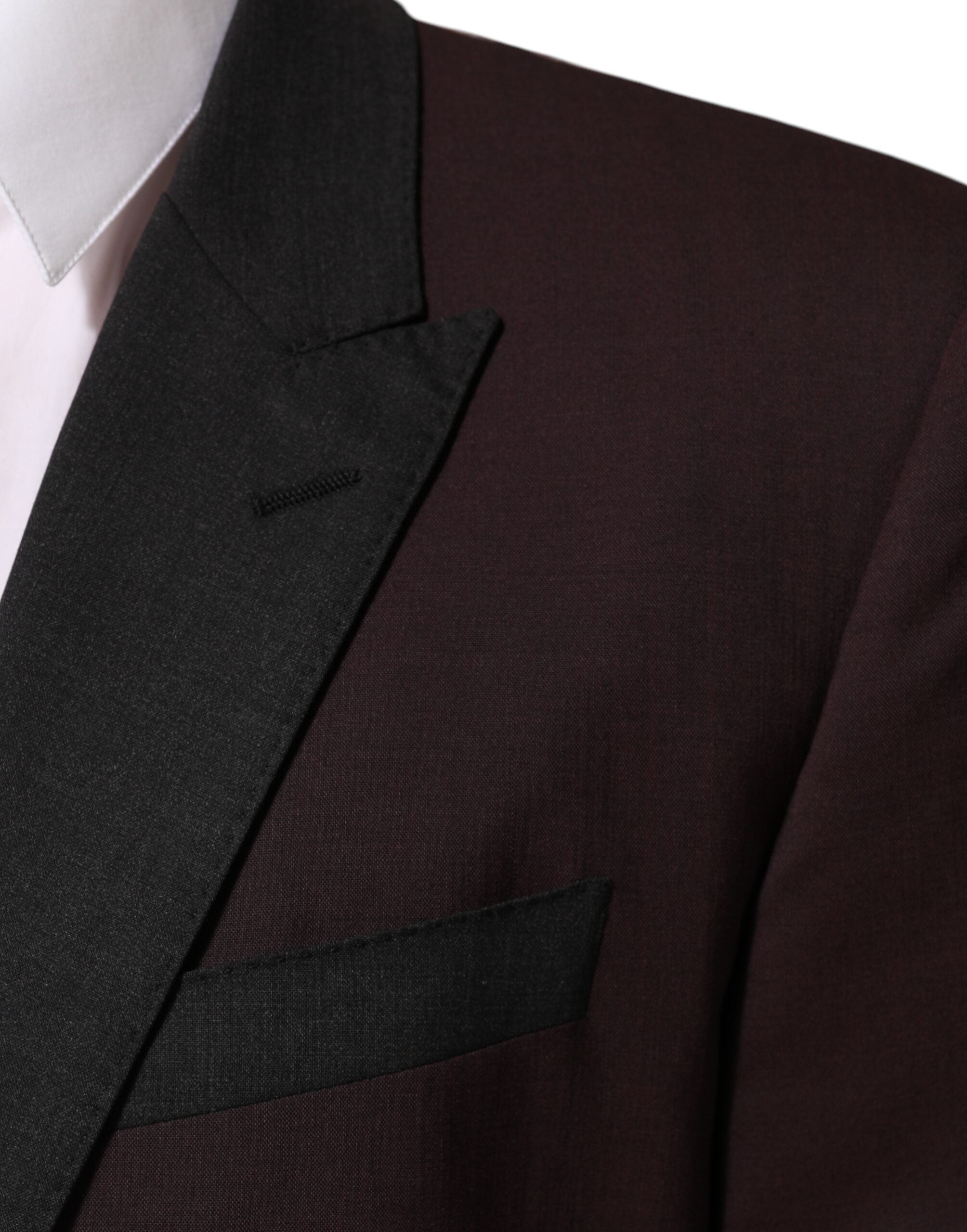 Dolce & Gabbana Bordeauxrote Woll-Sakko mit 2 Knöpfen