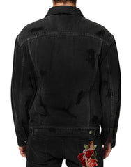 Dolce & Gabbana Zwart Katoenen Stretch Denim Blousonjack