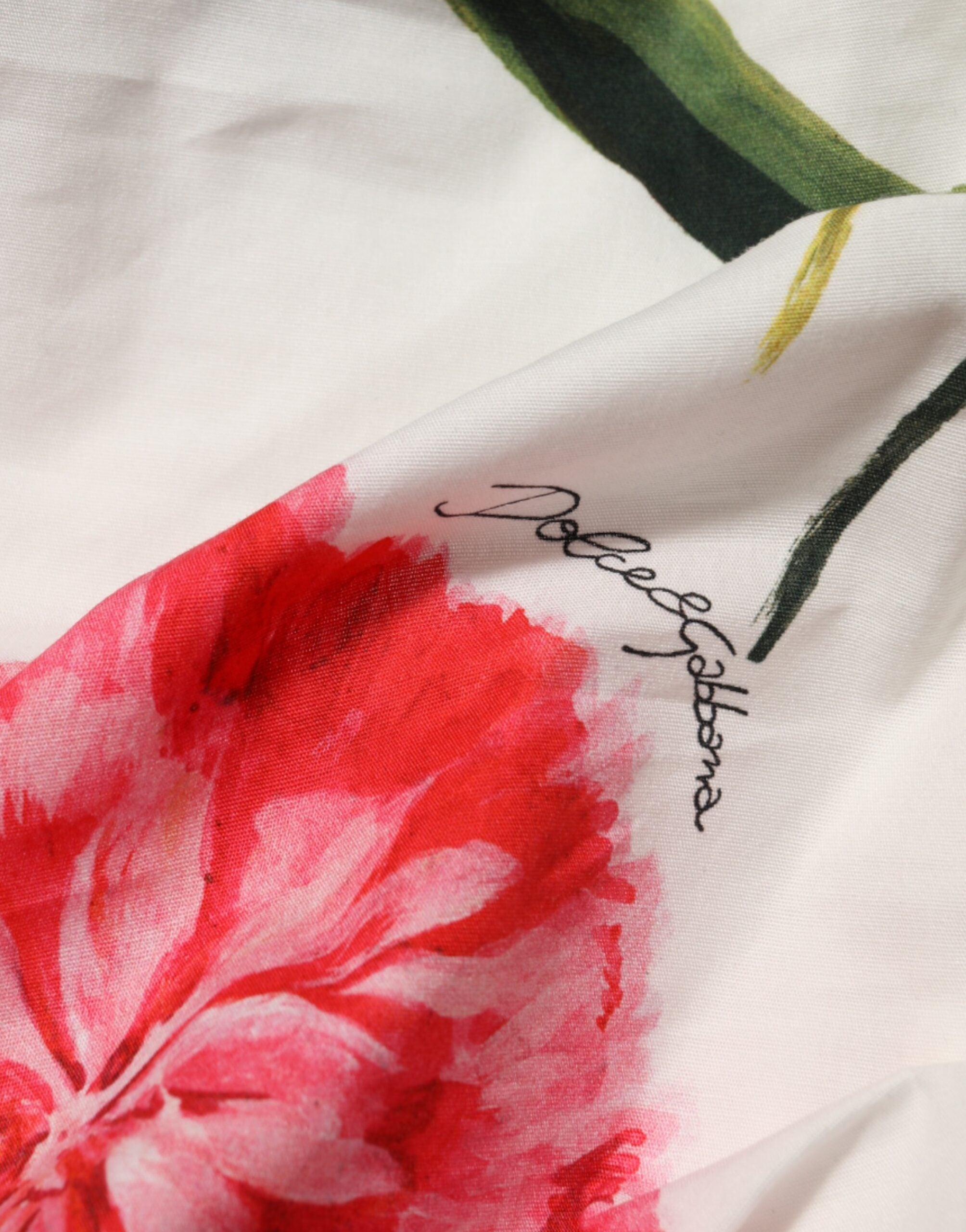 Dolce & Gabbana weißes One-Shoulder Etuikleid mit Blumenmuster